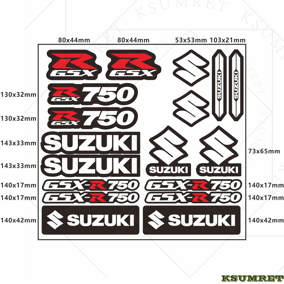 Suzuki GSXR750 Motosiklet Stickerı | Sticker Master
