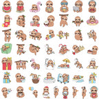 50’li Sevimli Tembel Hayvan Sticker Seti | Sticker Master