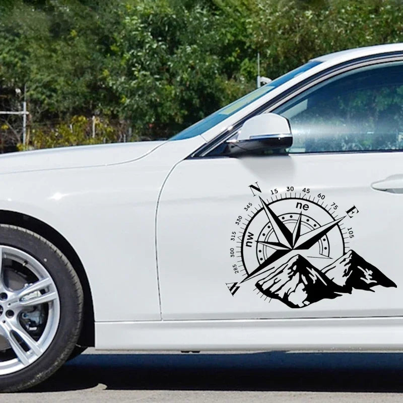 Sticker Master Pusula Rüzgar Gülü Çıkartma Araba Gövde Cam Dekor Su Geçirmez Sticker Motosiklet Etiket Yapıştırma