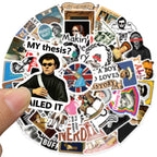 Sticker Master 50 adet Komik Karikatür Tarih Karakterleri Çıkartmalar Bagaj Dizüstü Gitar Telefon Bisiklet Su Geçirmez Graffiti Vinil Sticker Etiket