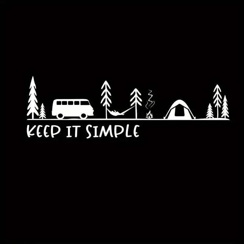 Keep It Simple Kamp & Karavan Macerası Sticker | Sticker Master 19X6 Cm