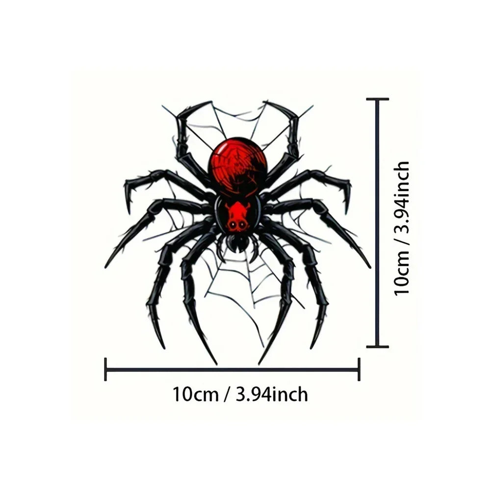 Kırmızı Örümcek Ağı Araba Stickerı - Sticker Master 10 Cm