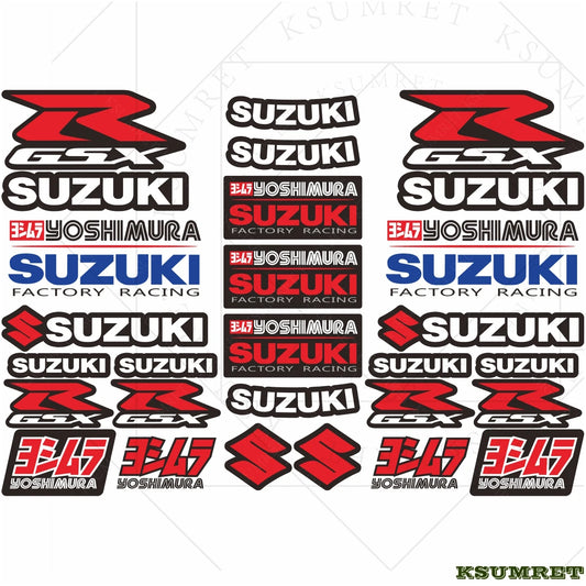 Vinyl Suzuki GSX Yoshimura Sticker Set Tank Logo | Sticker Master