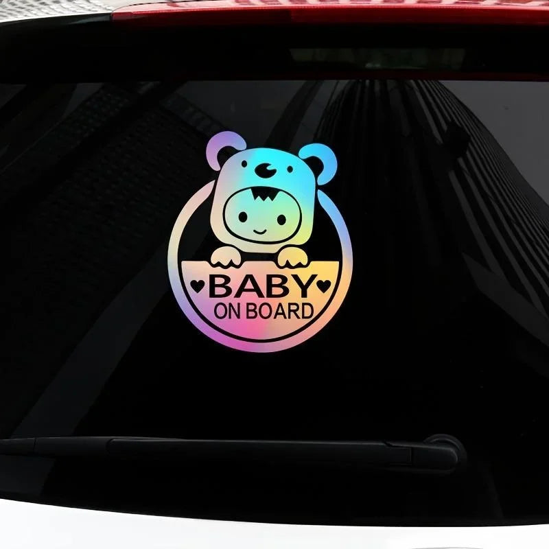 Sevimli Baby On Board Arabada Bebek Var Sticker 15 Cm|Sticker Master