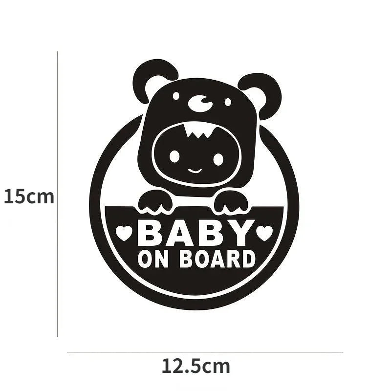 Sevimli Baby On Board Arabada Bebek Var Sticker 15 Cm|Sticker Master