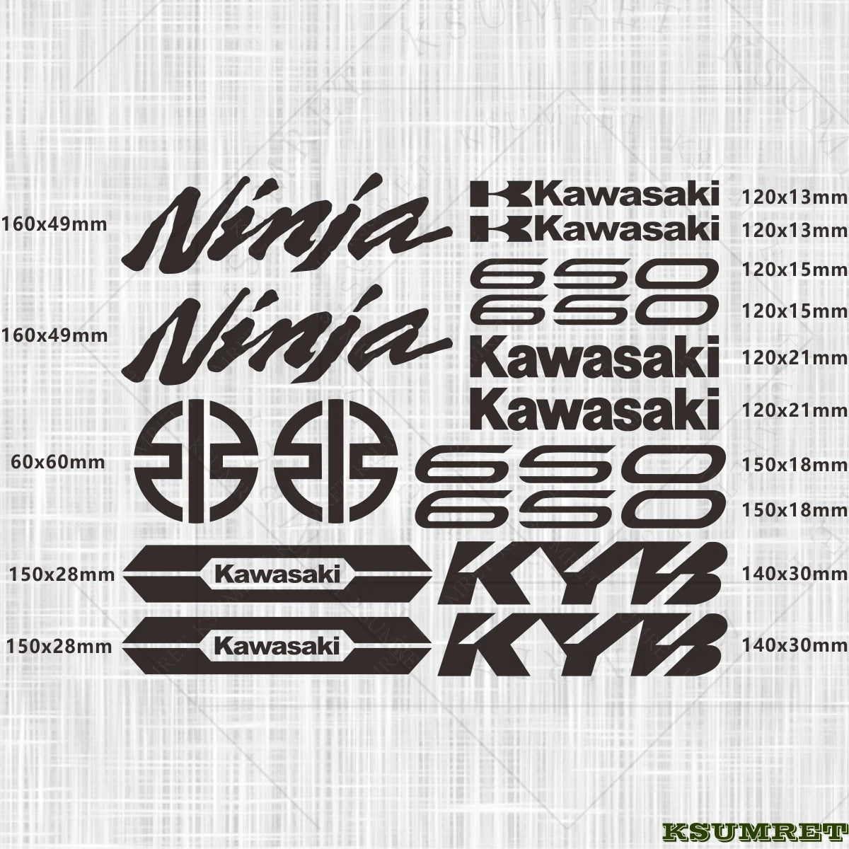 Kawasaki Ninja 650 Sticker Set Waterproof | Sticker Master