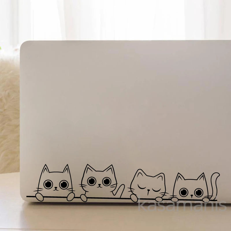 Sticker Master Gözetleyen Sevimli Kediler Araba Stickerı
