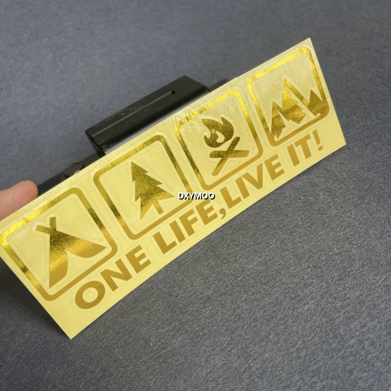 One Life, Live It! Kamp ve Macera Stickerı | Sticker Master
