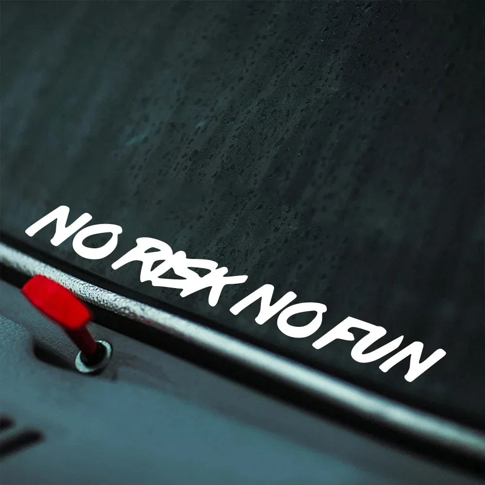 NO RISK NO FUN Motivasyon Araba Stickerı | Sticker Master