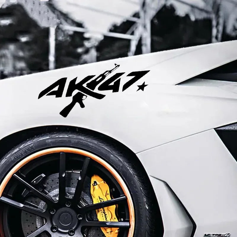 Sticker Master A0K47 Silah Yaratıcı AK-47 Araba Sticker Oto Gövde Tampon Pencere Motosiklet Dizüstü Duvar Vinil Film Çıkartması Araba Aksesuarları