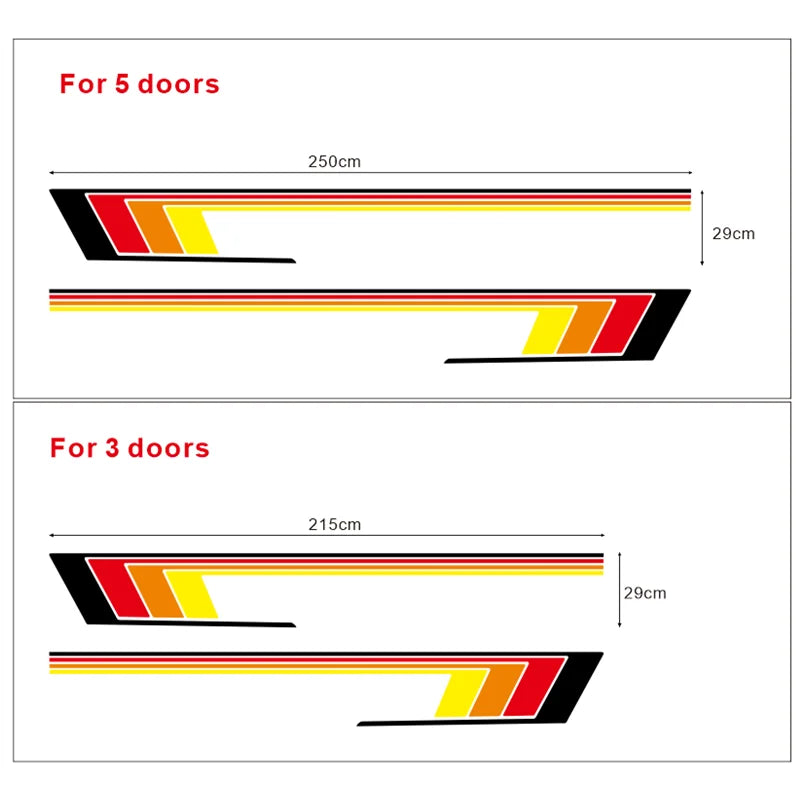 Suzuki Jimny Sticker Seti | 3 ve 5 Kapı Uyumlu Retro Sport Yan Şerit - Sticker Master