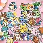 Sticker Master 50 ADET Kawaii Anime Pokemon Sticker Set Motor Oto Araç Laptop Telefon Çıkartma Etiket