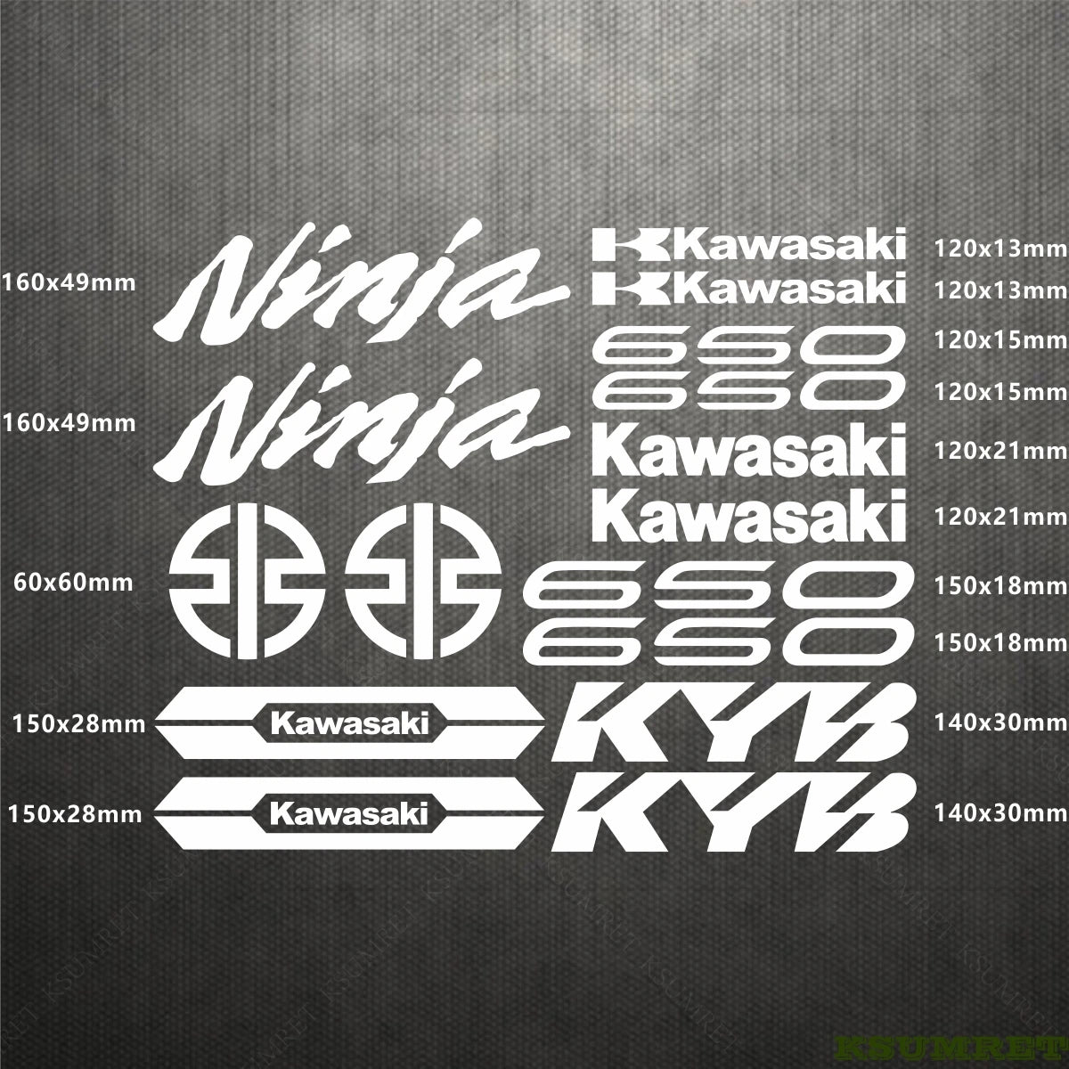 Kawasaki Ninja 650 Sticker Set Waterproof | Sticker Master