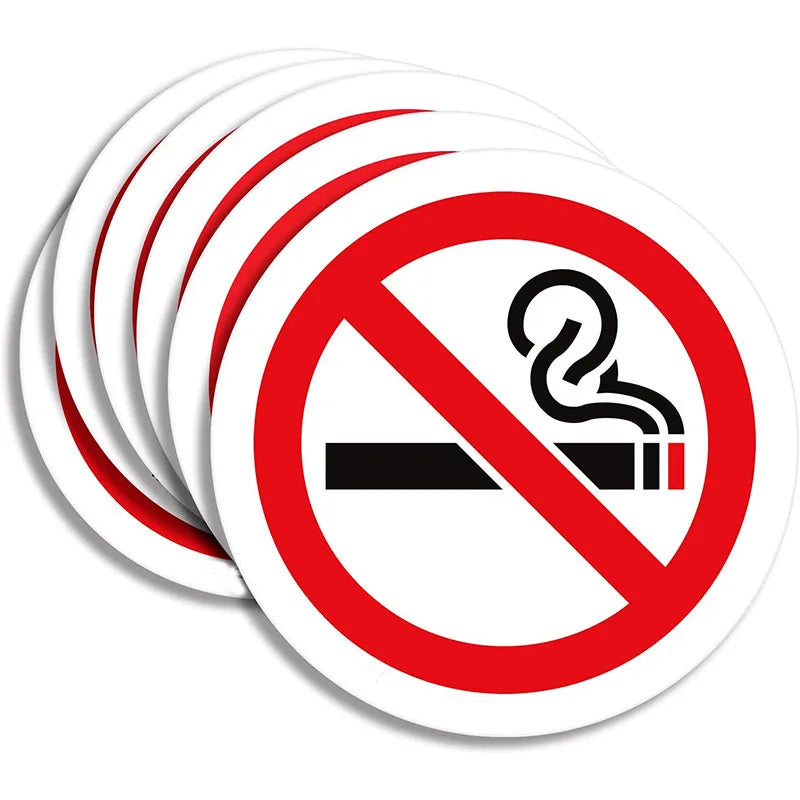 No Smoking Warning Label (4-Pack) | Sticker Master