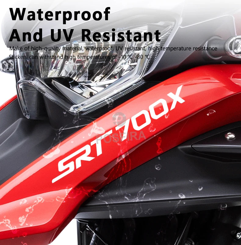 QJMotor SRT700X Sticker Seti Siyah Beyaz Kırmızı Gri Çıkartma | Sticker Master
