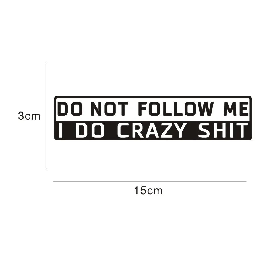 Sticker Master "Do Not Follow Me" Komik Araba Sticker 15x3 Cm