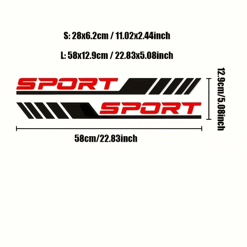 Sticker Master Sport Yan Şerit Kapı Sticker Seti (4 Parça)