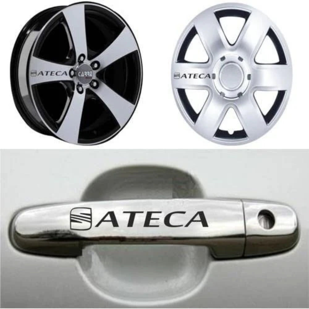 Sticker Master Seat Ateca Kapı Kolu ve Jant Sticker Seti - 10 Adet Dayanıklı Oto Etiket