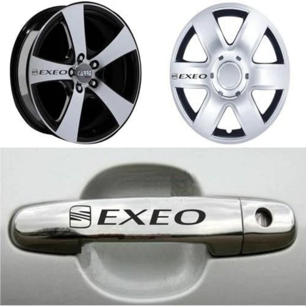 Sticker Master Seat Exeo Kapı Kolu ve Jant Sticker Seti - 10 Adet Dayanıklı Oto Etiket
