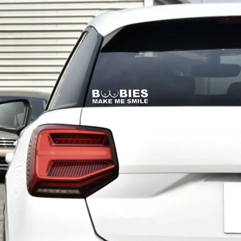 Boobies Make Me Smile Komik Sticker Etiket Yapıştırma | Sticker Master