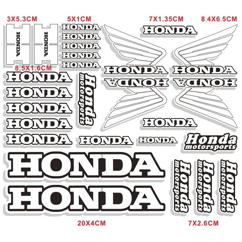 Honda Logo Motosiklet Sticker Seti | Sticker Master