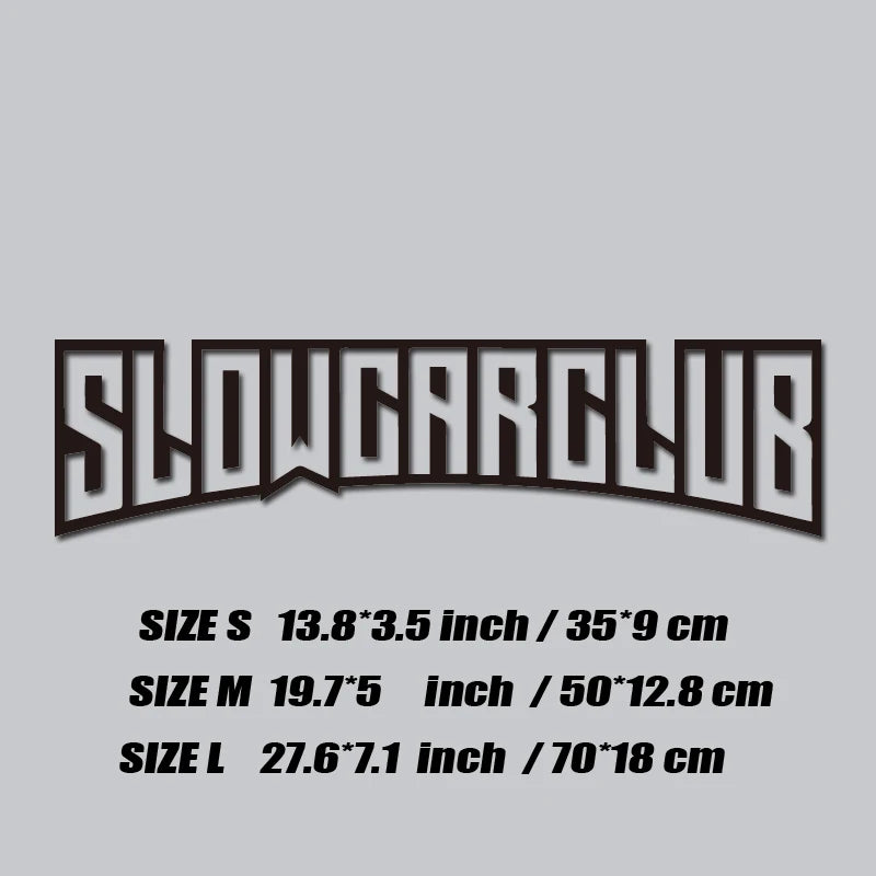 Sticker Master "SLOW CAR CLUB" JDM Ön Cam Sticker