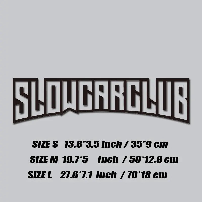 Sticker Master "SLOW CAR CLUB" JDM Ön Cam Sticker Sticker Master
