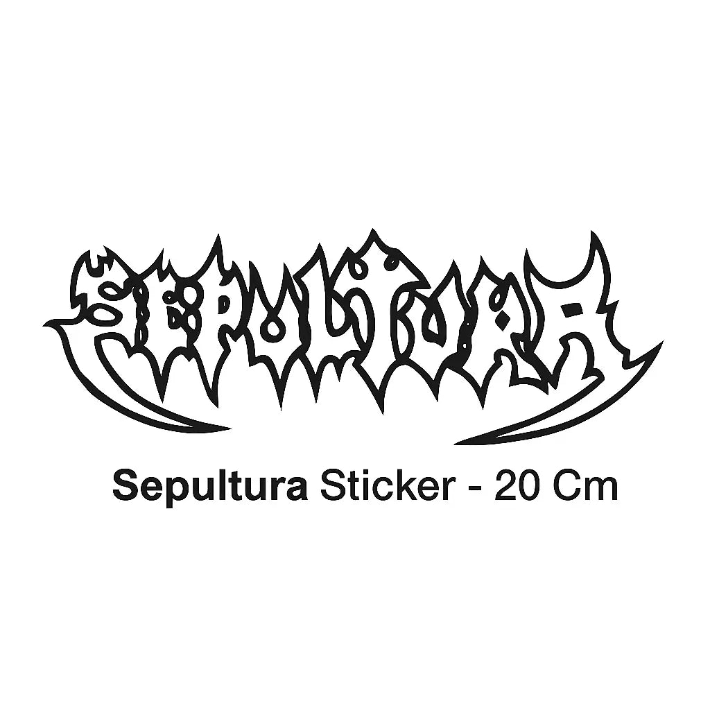 Sticker Master Sepultura Sticker - Metal Grubu Temalı Dayanıklı Etiket - 20 Cm Sticker Master