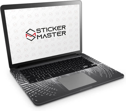 Sticker Master Sound Waves Evrensel Sticker Dizüstü Bilgisayar Vinil Sticker Decal 12" 13" 13.3" 14" 15" 15.4" 15.6 inç Dizüstü Bilgisayar Çıkartma Koruyucu Macbook Asus Acer Hp Lenovo Huawei Dell İçin - Sticker Master