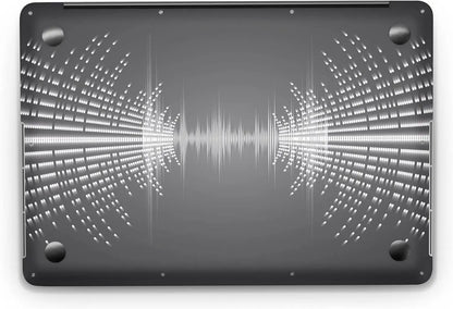 Sticker Master Sound Waves Evrensel Sticker Dizüstü Bilgisayar Vinil Sticker Decal 12" 13" 13.3" 14" 15" 15.4" 15.6 inç Dizüstü Bilgisayar Çıkartma Koruyucu Macbook Asus Acer Hp Lenovo Huawei Dell İçin - Sticker Master