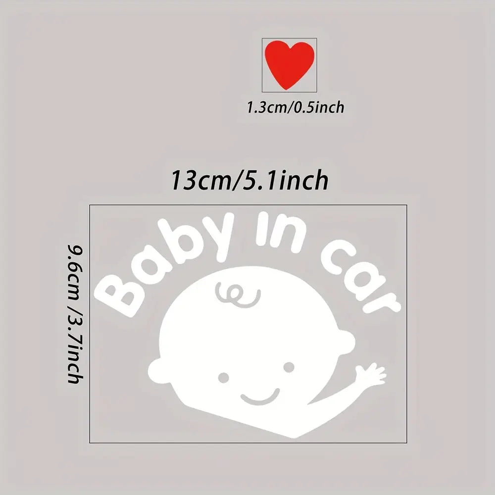 Sevimli Baby in Car Arabada Bebek Var Sticker Araç Çıkartması - Sticker Master Sticker Master