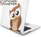 Sevimli Baykuş Laptop Sticker Çizgi Film Tasarım | Sticker Master