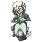 Sticker Master Sevimli İskeletler Motorsiklet,Kask,Laptop,Motor Ve Oto Araç Sticker 15X8 Cm