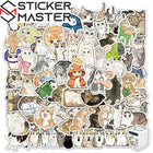 Sevimli Kedi Sticker Seti | 50 Parça Suluboya Tasarım | Sticker Master