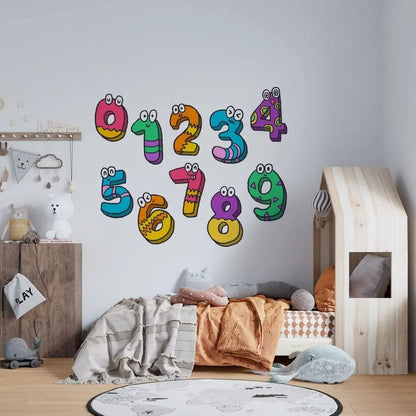 Sevimli Rakamlar Sticker Seti 10 Adet - Çocuk Odası Duvar Çıkartması | Sticker Master Sticker Master