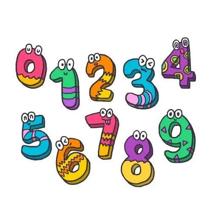 Sticker Master Sevimli Sayılar Etiket Çıkartma Duvar Çocuk Odası