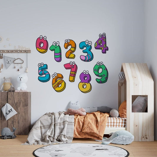 Sticker Master Renkli Sevimli Rakamlar Sticker Seti – 10 Adet x 15 cm | Sayılarla Eğlence Başlasın!