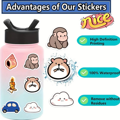 Karışık Sevimli Karikatür Sticker Seti 100’lü | Sticker Master - Sticker Master