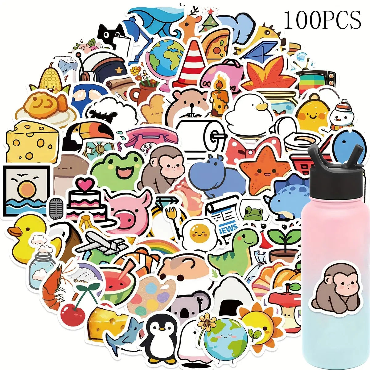 Karışık Sevimli Karikatür Sticker Seti 100’lü | Sticker Master - Sticker Master