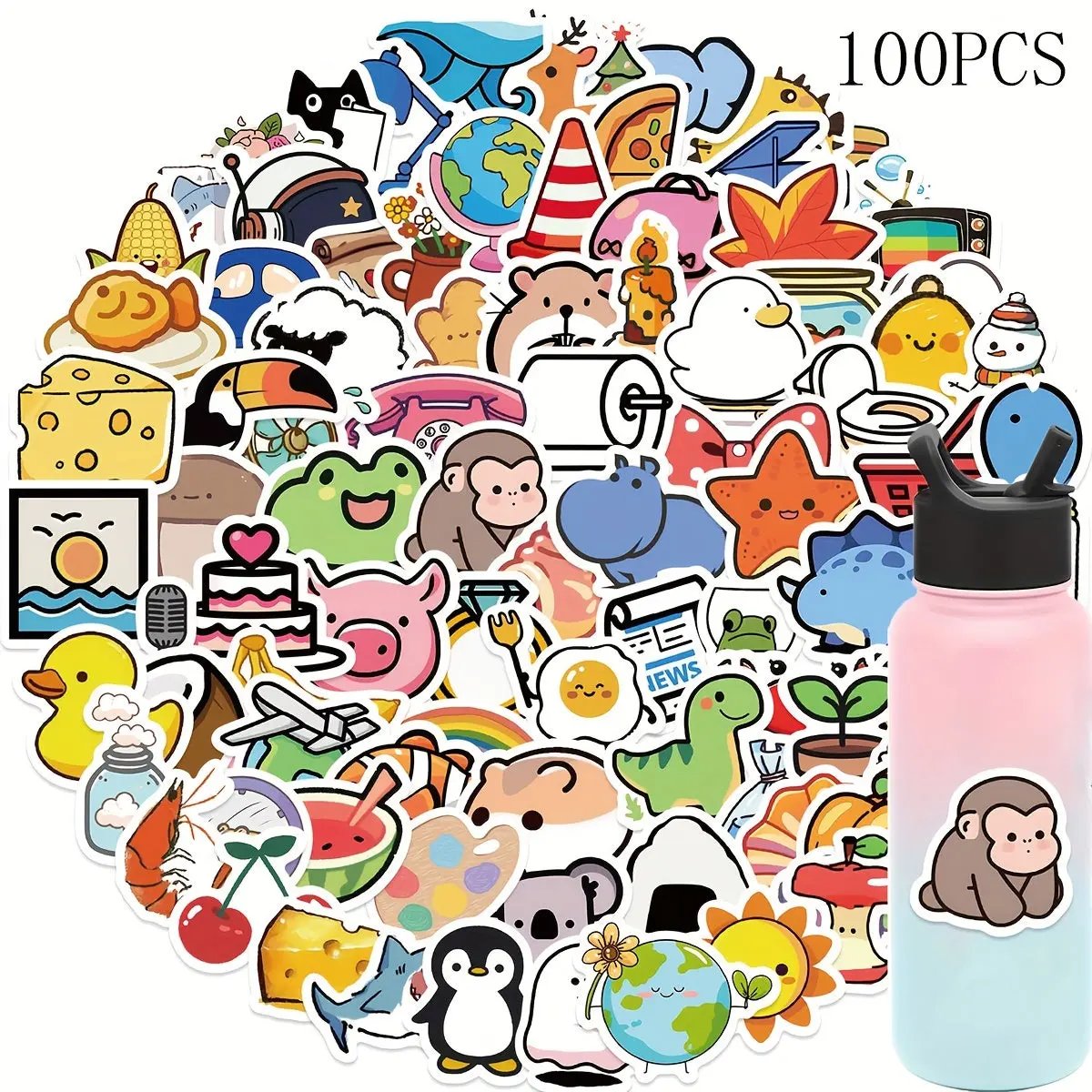 Karışık Sevimli Karikatür Sticker Seti 100’lü | Sticker Master - Sticker Master