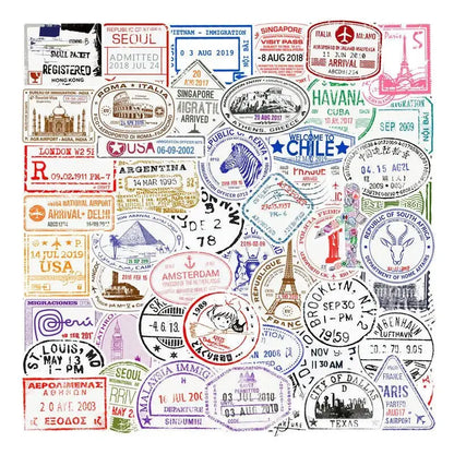 50'li Seyahat Temalı Sticker Seti | Sticker Master - Sticker Master