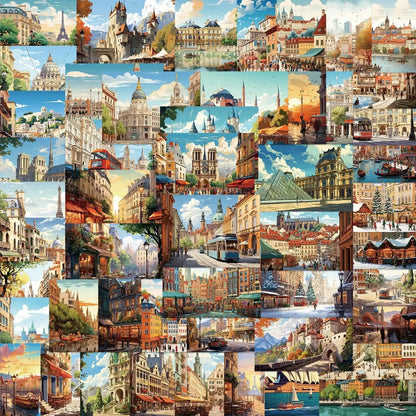 50'li Seyahat Temalı Sticker Seti | Sticker Master - Sticker Master