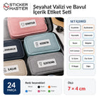 Seyahat Valizi ve Bavul İçerik Etiket Seti