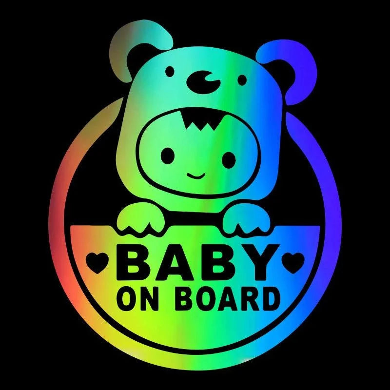 Sevimli Baby On Board Arabada Bebek Var Sticker 15 Cm|Sticker Master