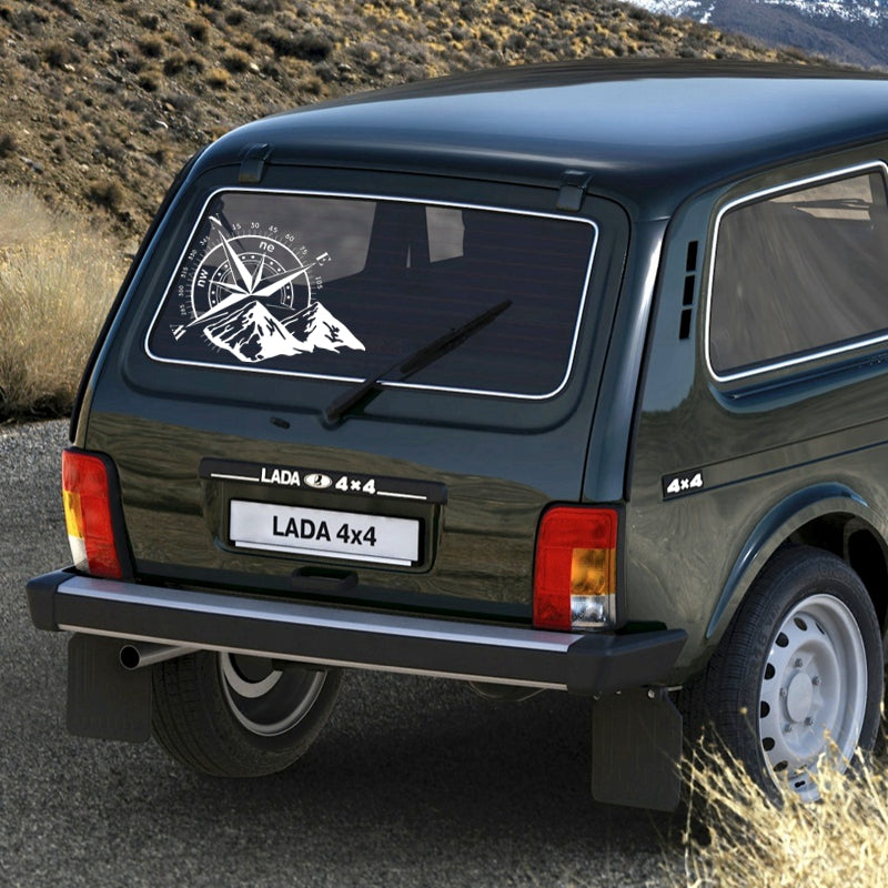 Sticker Master Pusula Rüzgar Gülü Çıkartma Araba Gövde Cam Dekor Su Geçirmez Sticker Motosiklet Etiket Yapıştırma