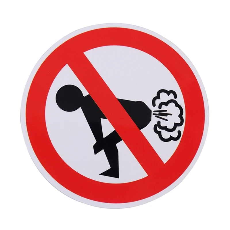 Komik Araba Sticker - Osurma Yasak Etiket - Dayanıklı Yapıştırma Çıkartma