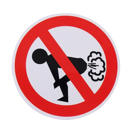 Komik Araba Sticker - Osurma Yasak Etiket - Dayanıklı Yapıştırma Çıkartma
