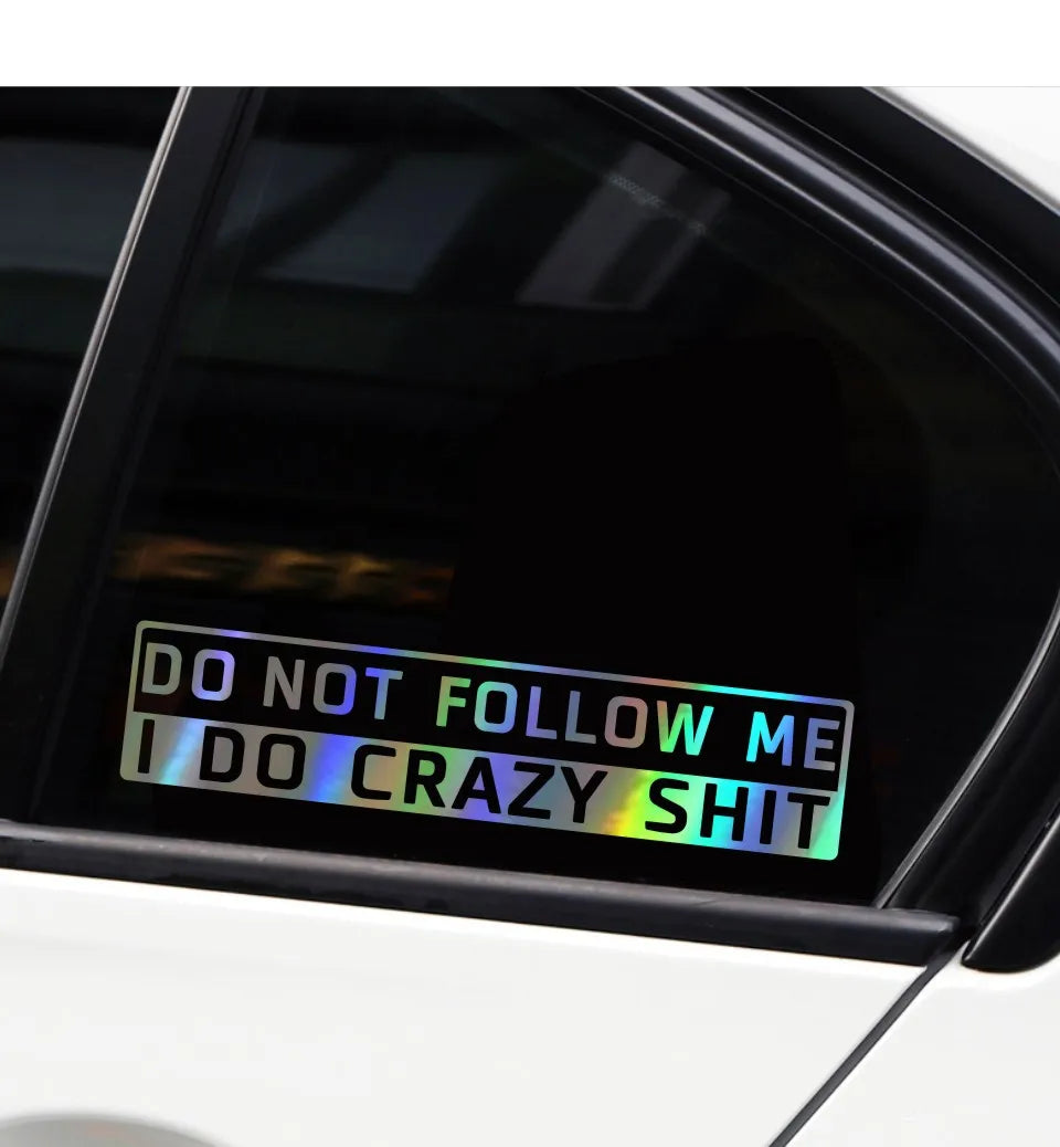 Sticker Master "Do Not Follow Me" Komik Araba Sticker 15x3 Cm