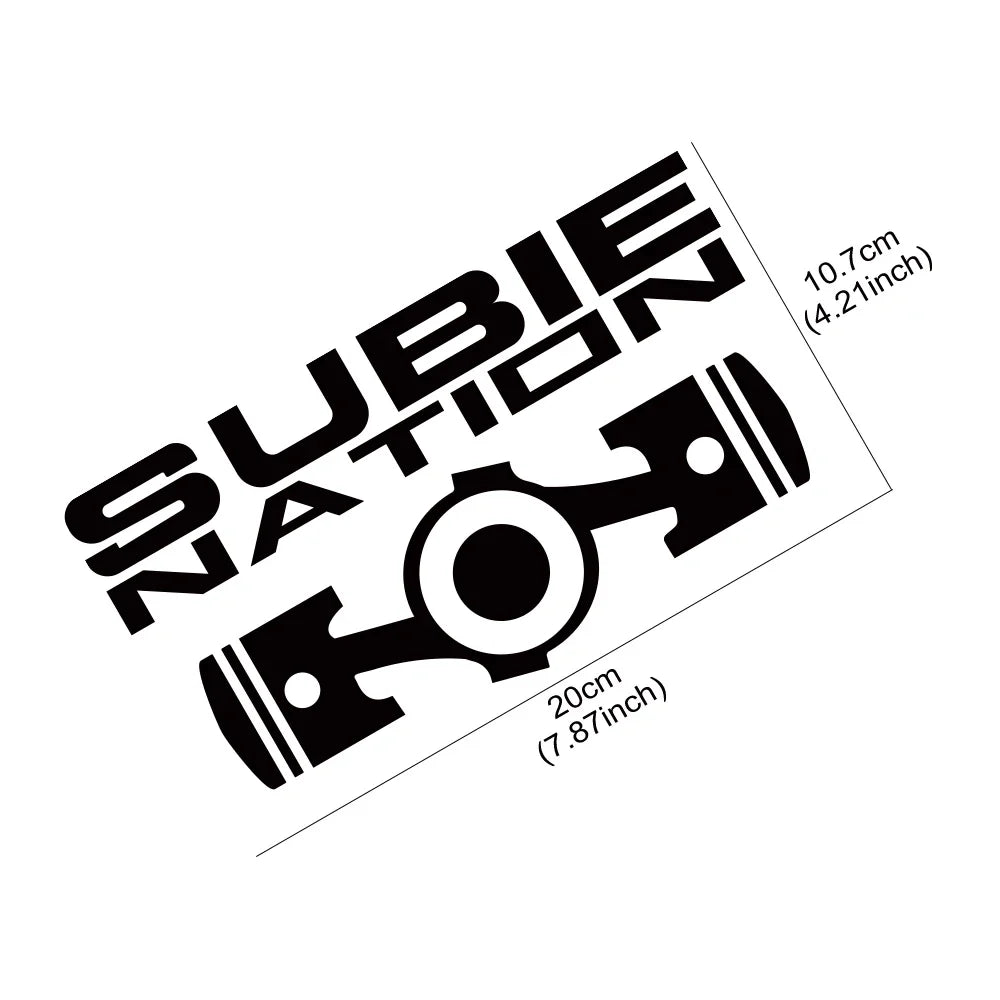Sticker Master 20x10.7cm SUBIE Nation Car JDM Sticker Etiket Yapıştırma
