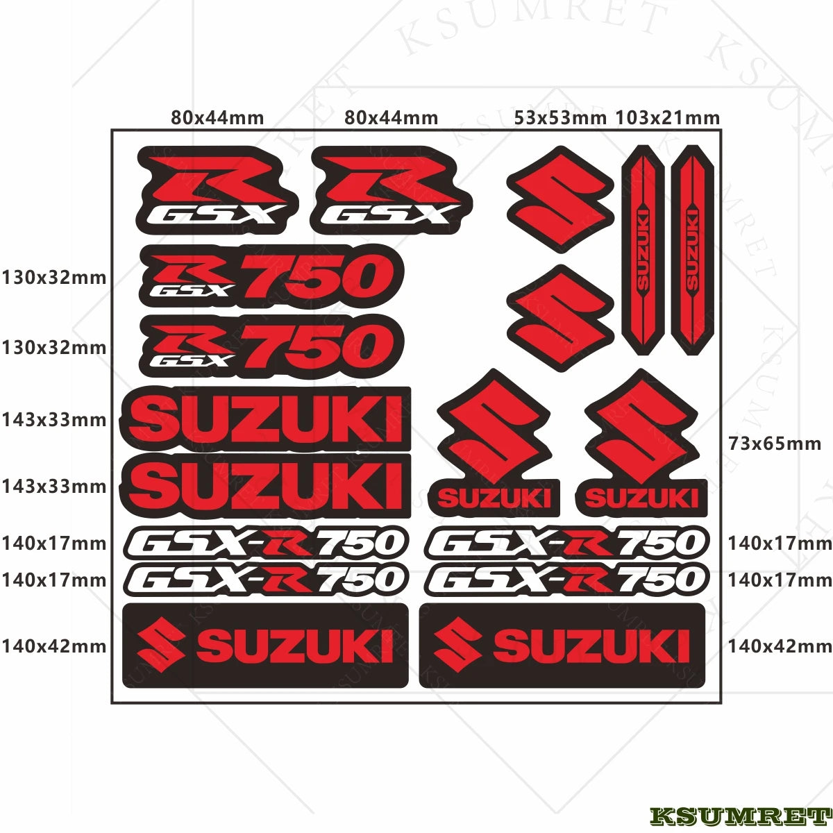 Suzuki GSXR750 Motosiklet Stickerı | Sticker Master